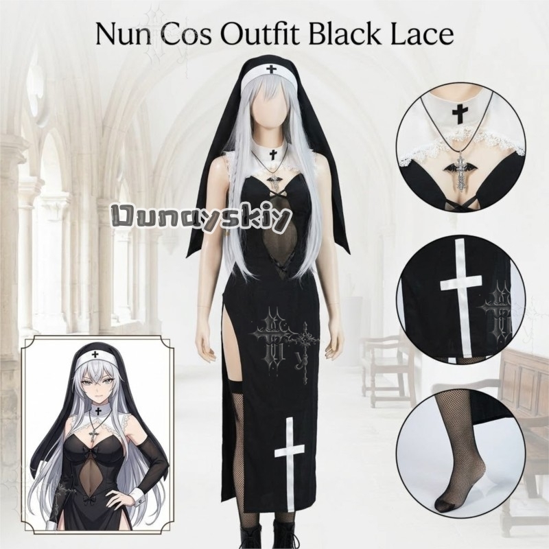 KS*06Original Nun Cos Outfit B - Anime Cosplay Nun recension och pris