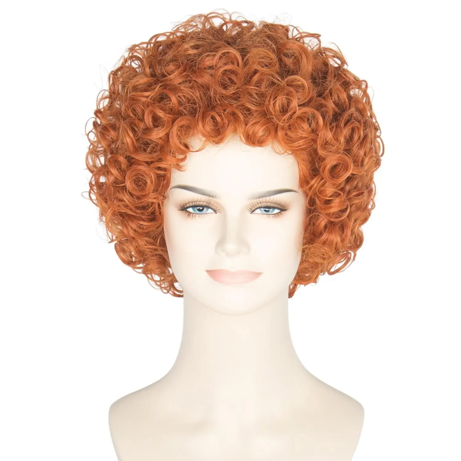 Women Short Curly Red Brown Ha - Anime Cosplay Red Hair recension och pris