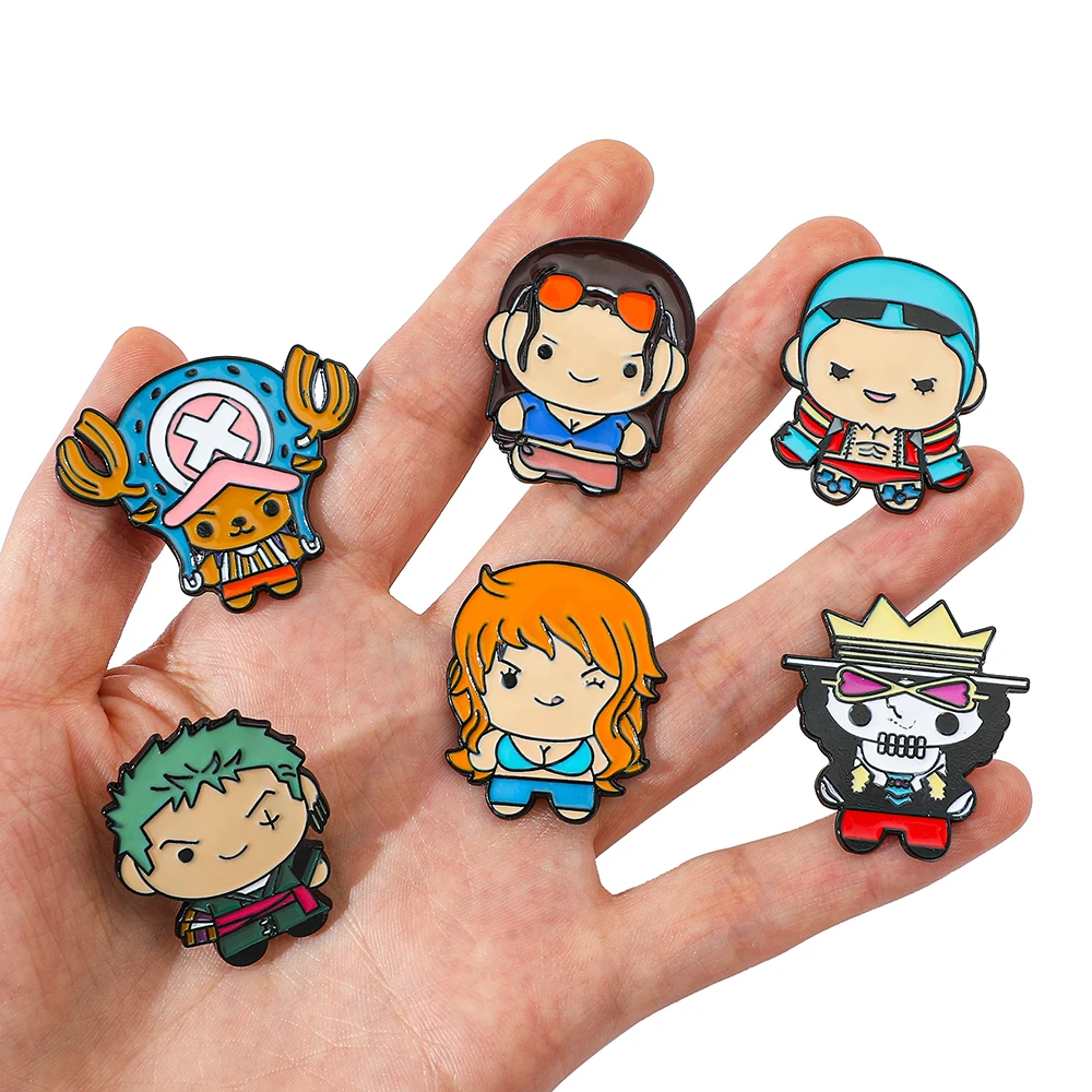 9 Pcs Creative Cartoon Brooch  - Anime Cosplay One Piece recension och pris