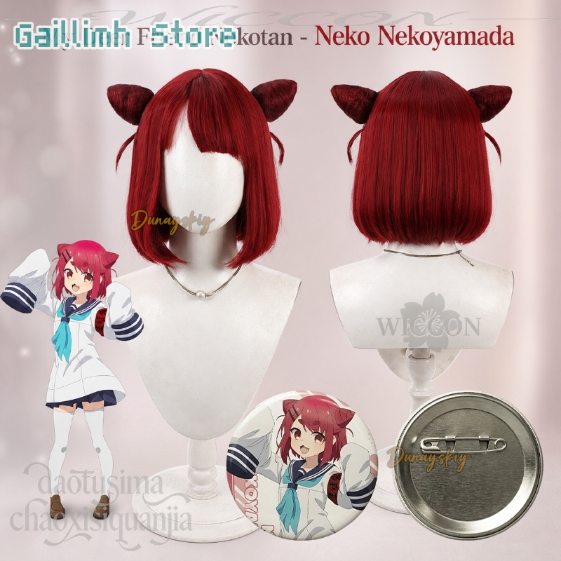 Anime My Deer Friend Nokotan C - Anime Cosplay Red Hair recension och pris