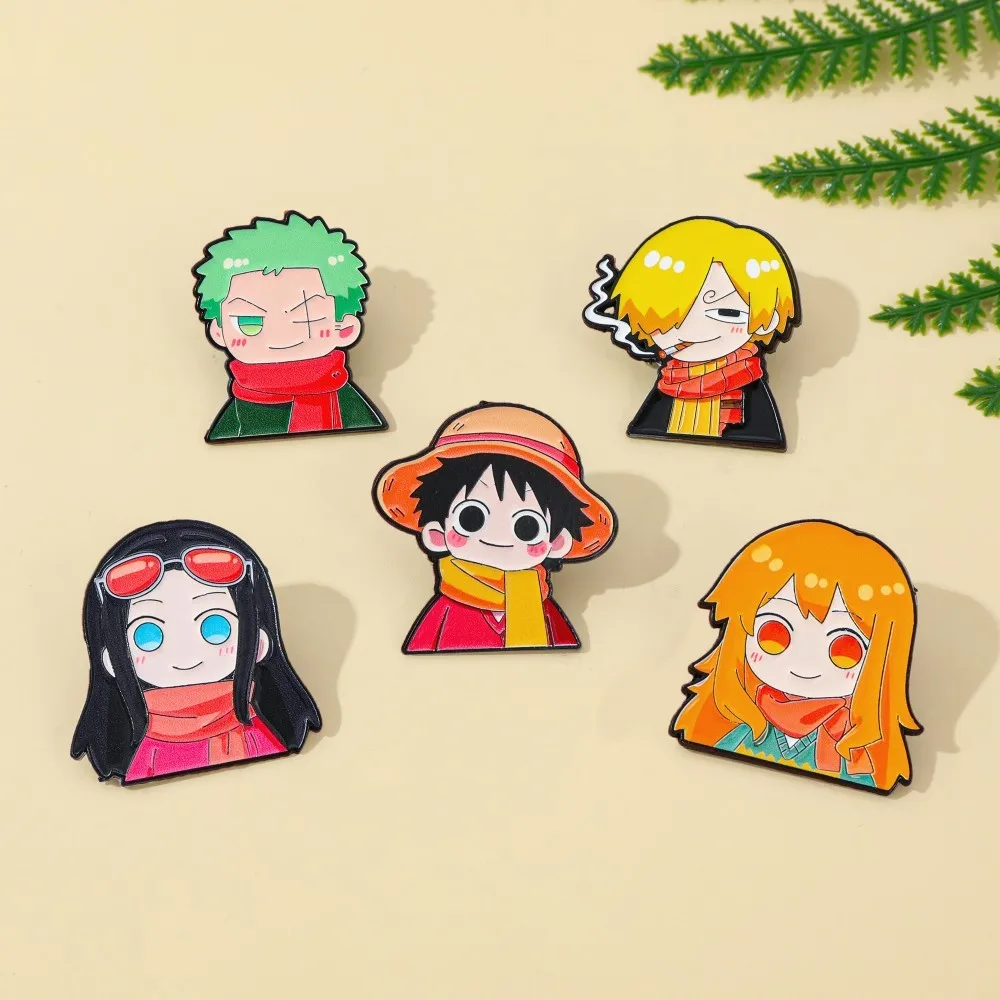 5 Pcs Cute Anime Cartoon Brooc - Anime Cosplay One Piece recension och pris