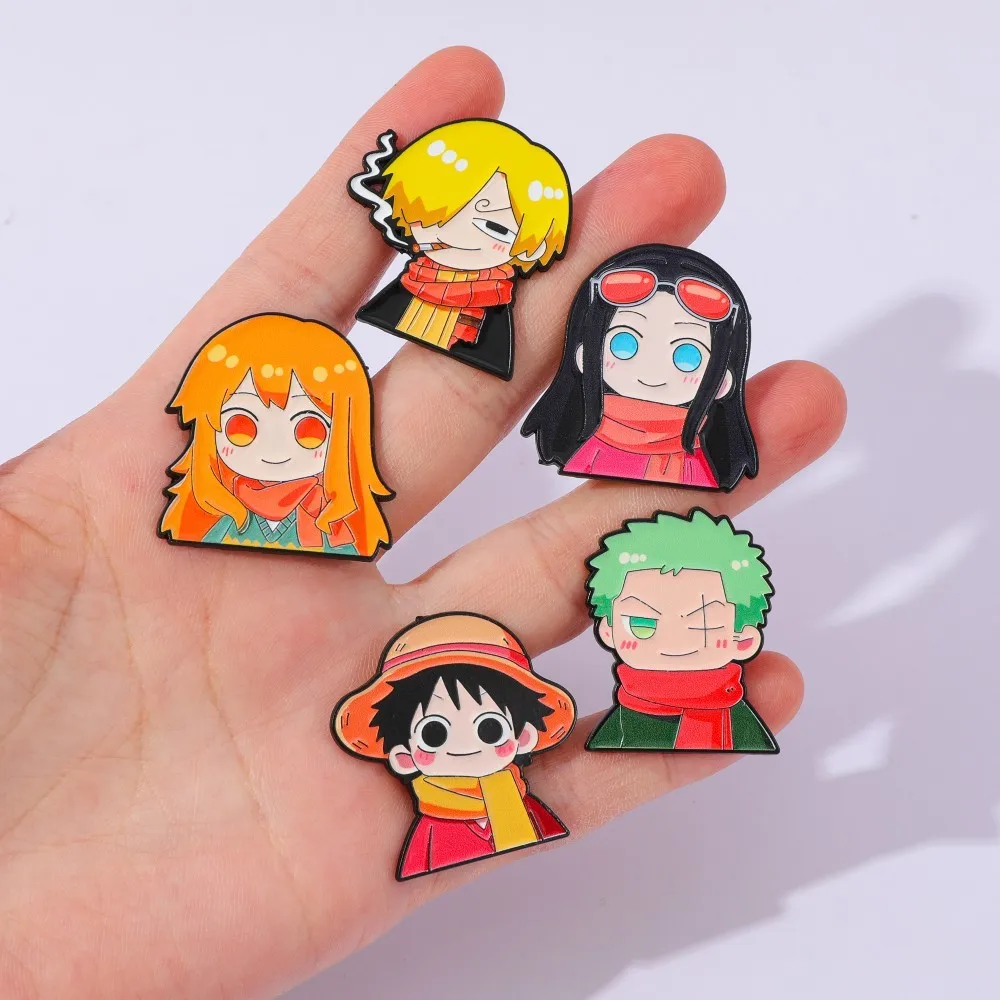 5 Pcs Cute Anime Cartoon Brooc - Anime Cosplay One Piece recension och pris