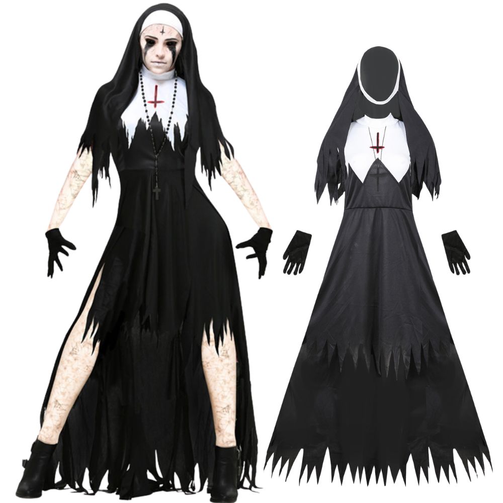 Horror Nun Zombie Set Women Ha - Anime Cosplay Nun recension och pris