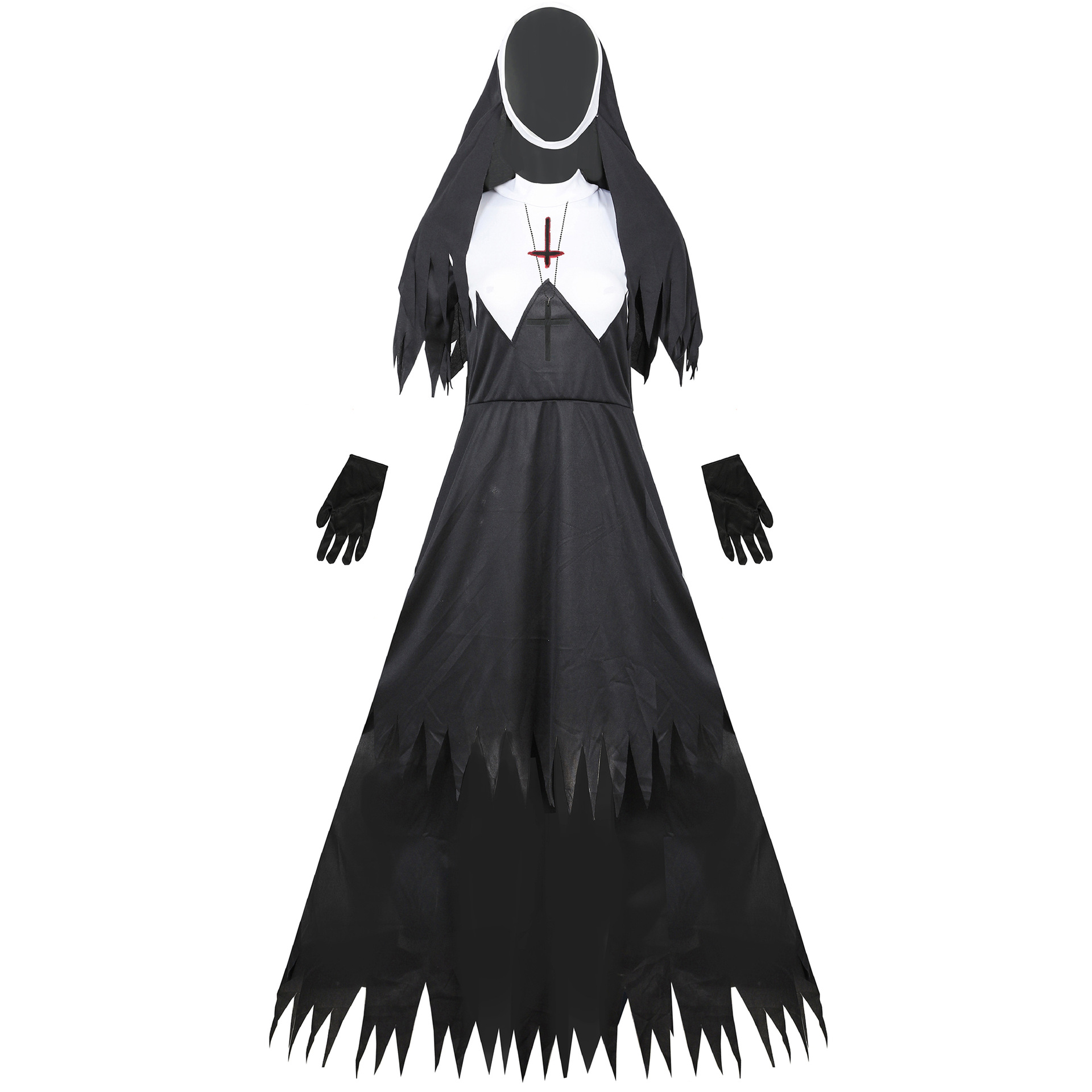 Horror Nun Zombie Set Women Ha - Anime Cosplay Nun recension och pris