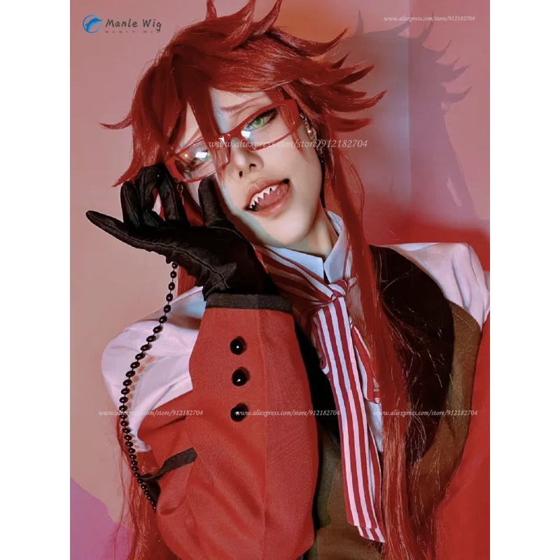 z;3,d'5,g\7/Grelle Sutcliff An - Anime Cosplay Red Hair recension och pris