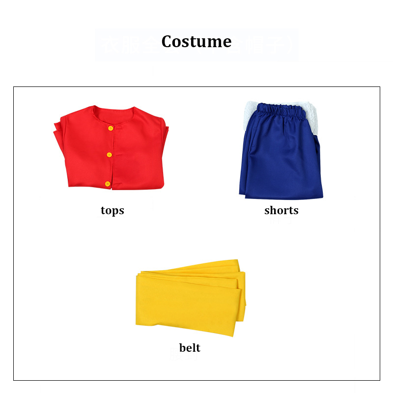 Luffy Cosplay Costume Hat Wig  - Anime Cosplay One Piece recension och pris