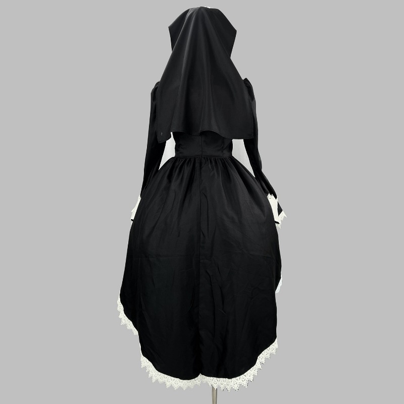 Medieval Gothic Nun Lolita Dre - Anime Cosplay Nun recension och pris