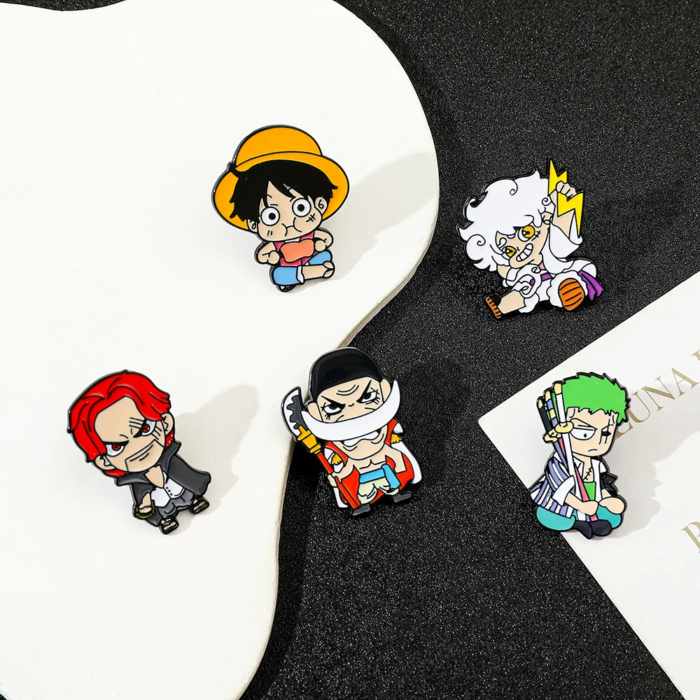 5 Pcs Personality Brooch Cute  - Anime Cosplay One Piece recension och pris