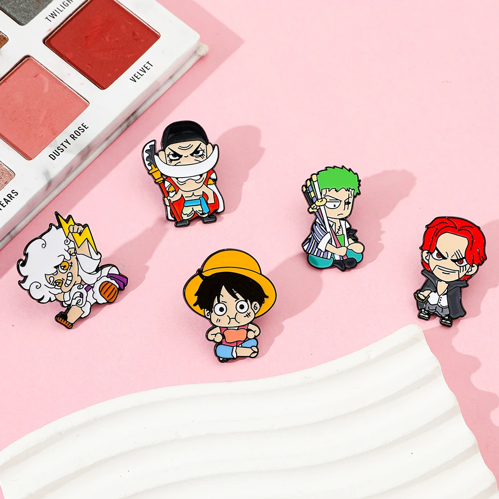 5 Pcs Personality Brooch Cute  - Anime Cosplay One Piece recension och pris
