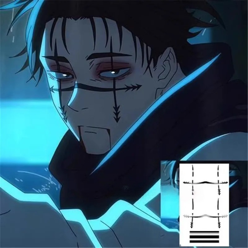 Choso Tattoo Sticker Anime Juj - Anime Cosplay Jujutsu recension och pris
