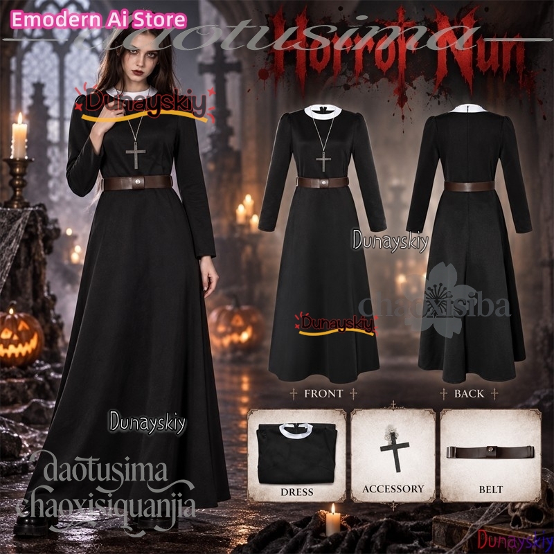 2026 Halloween Cosplay Scary N - Anime Cosplay Nun recension och pris